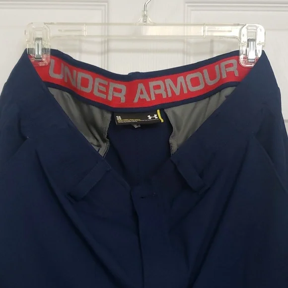 MENS UNDER ARMOUR NAVY BLUE LOOSE MATCH PLAY ATHLETIC SHORTS 36 - Picture 7 of 7